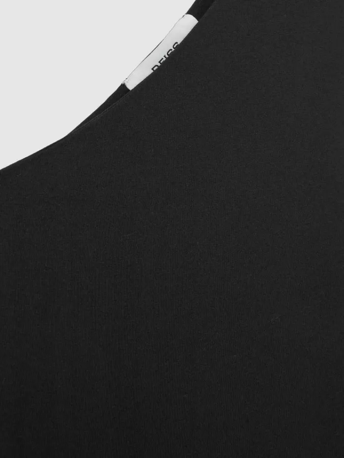 REISS Dresses Women OneShoulder Jersey Maxi Dress Black
