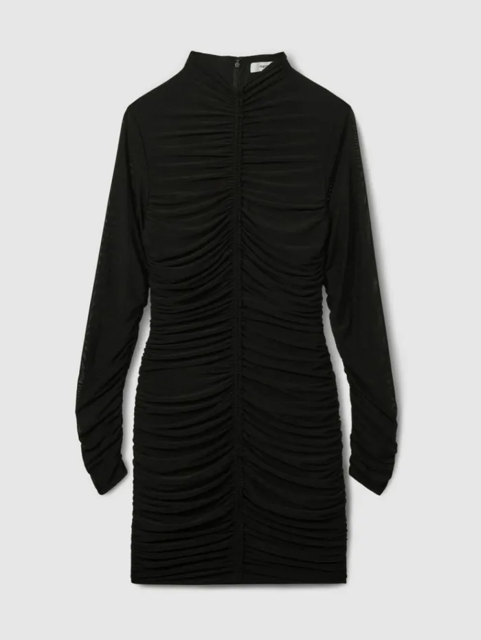 REISS Dresses Women RuchedJersey Mini Dress Black