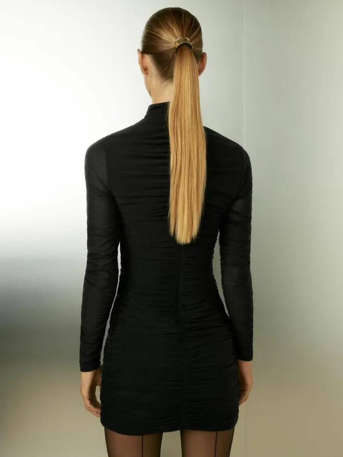 REISS Dresses Women RuchedJersey Mini Dress Black