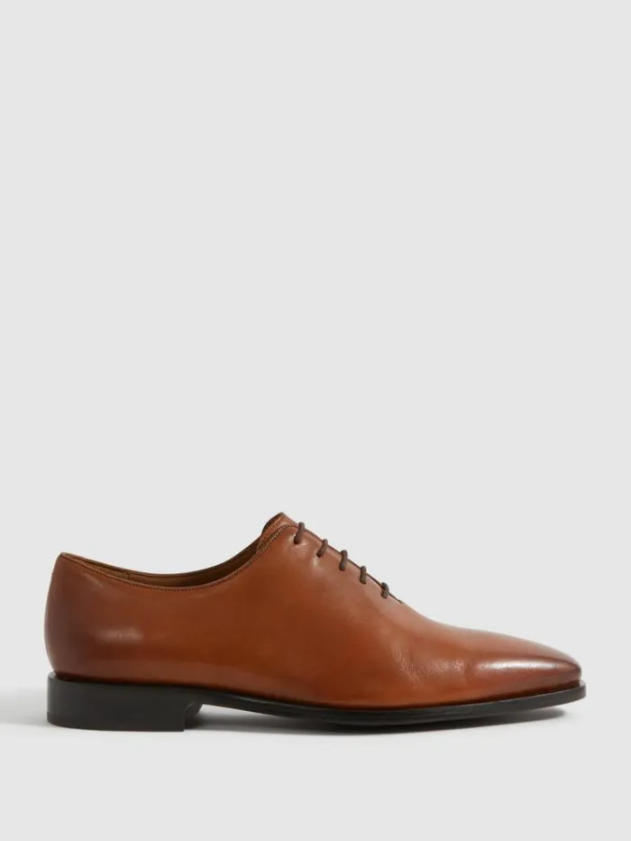 REISS Formal Shoes Men Leather LaceUp Shoes Light Tan
