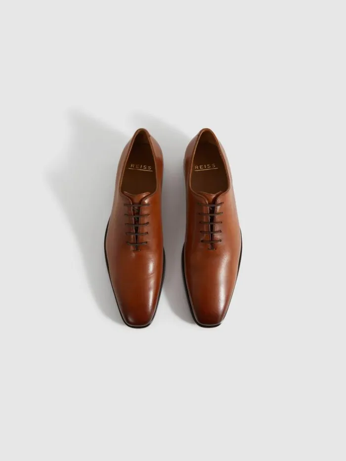 REISS Formal Shoes Men Leather LaceUp Shoes Light Tan