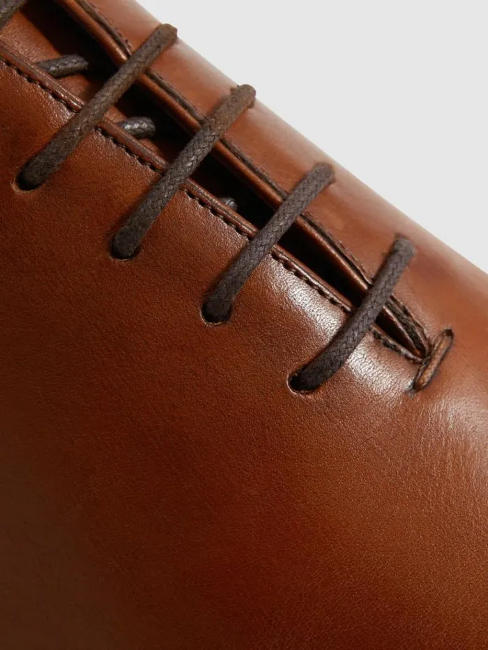 REISS Formal Shoes Men Leather LaceUp Shoes Light Tan