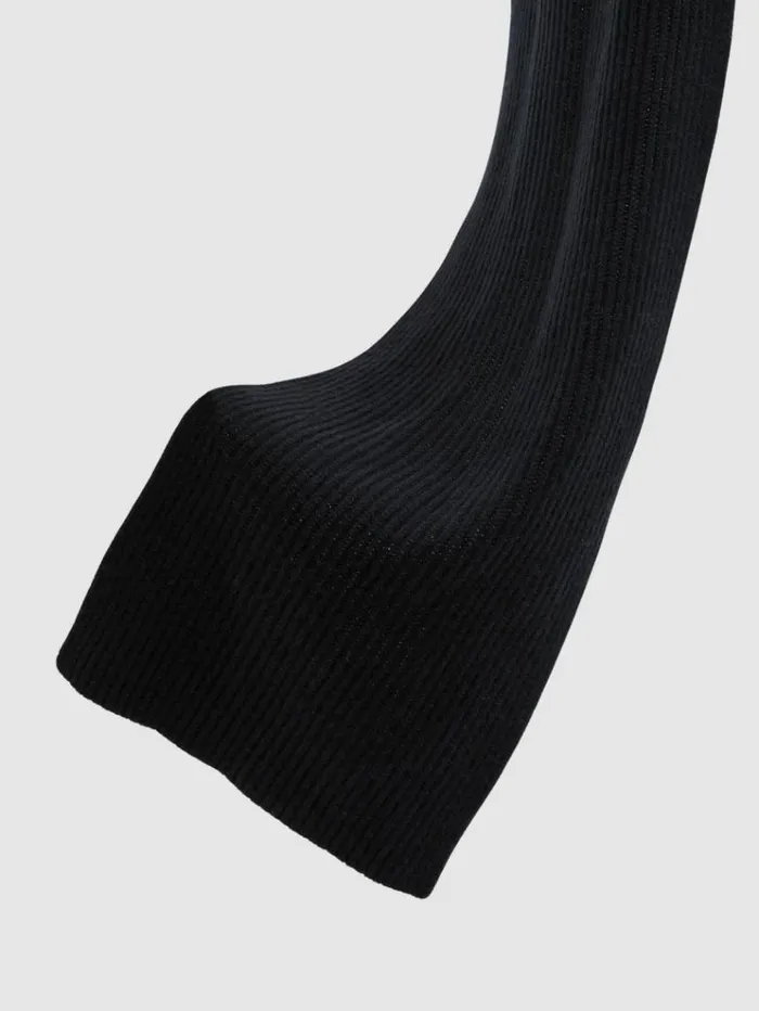 REISS Hats Gloves and Scarves Men Atelier RibbedCashmere Scarf Dark Navy