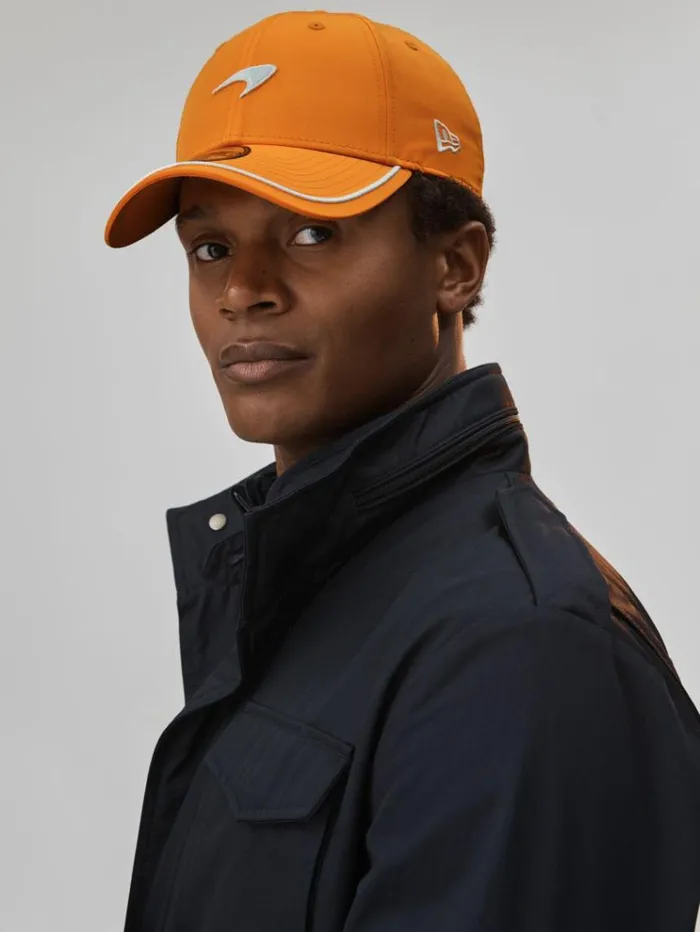 REISS Hats Gloves and Scarves Men McLaren F1 Embroidered Baseball Cap Papaya