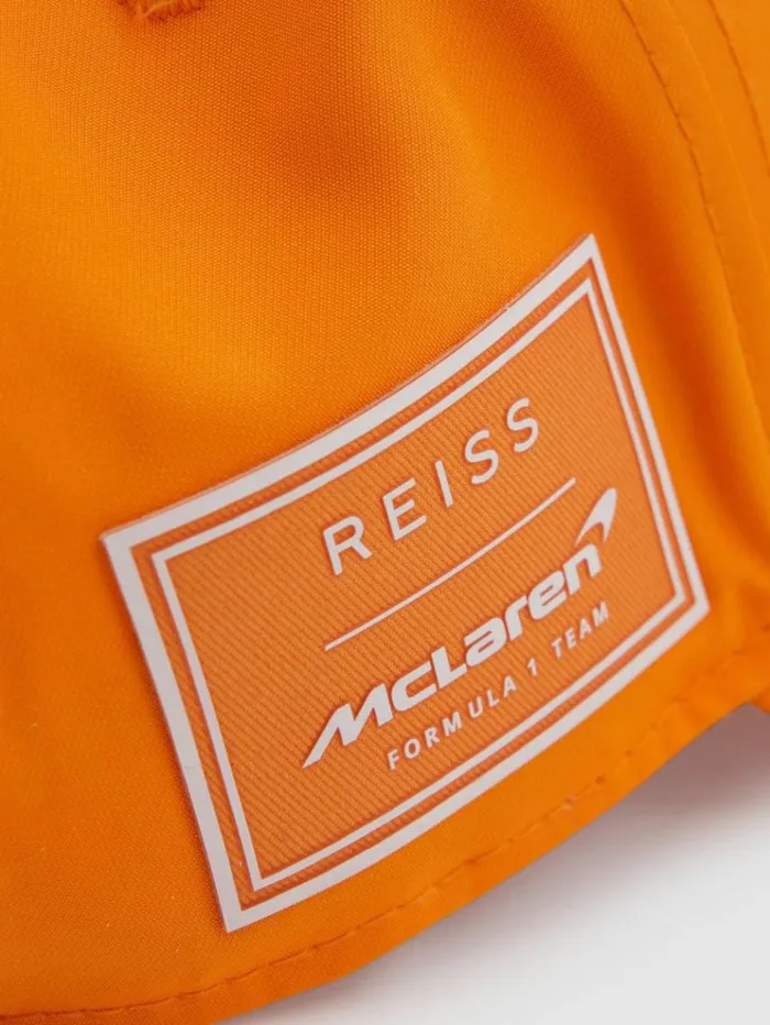 REISS Hats Gloves and Scarves Men McLaren F1 Embroidered Baseball Cap Papaya