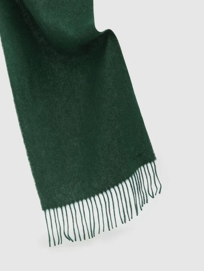REISS Hats Gloves and Scarves Men Wool And Cashmere Scarf Dark Green