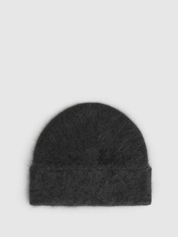 REISS Hats Gloves and Scarves Women Cashmere Beanie Charcoal