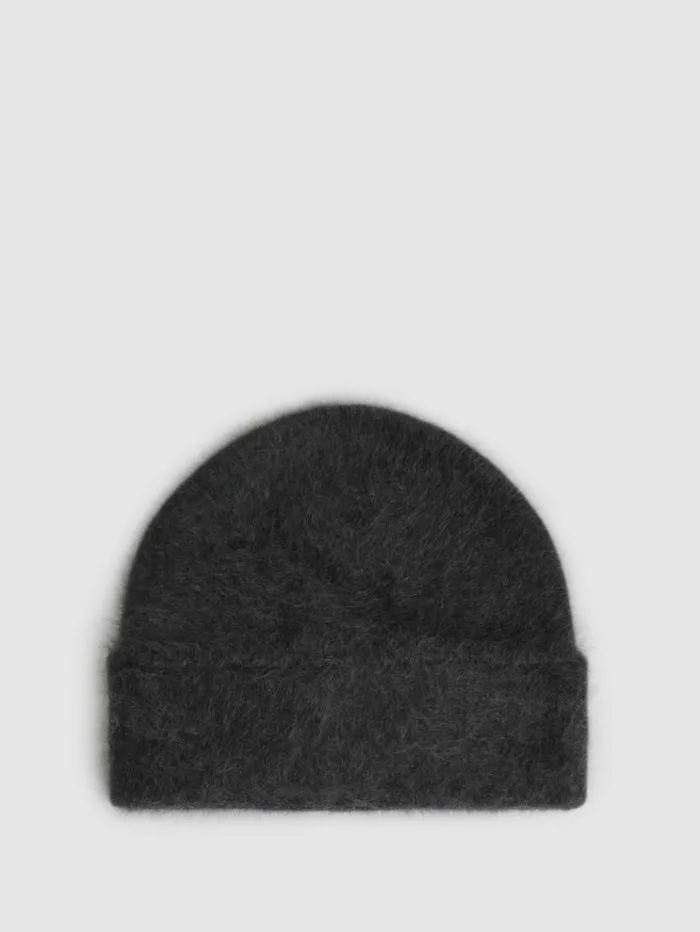 REISS Hats Gloves and Scarves Women Cashmere Beanie Charcoal