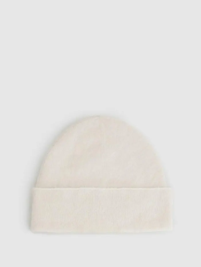 REISS Hats Gloves and Scarves Women Cashmere Beanie Cream
