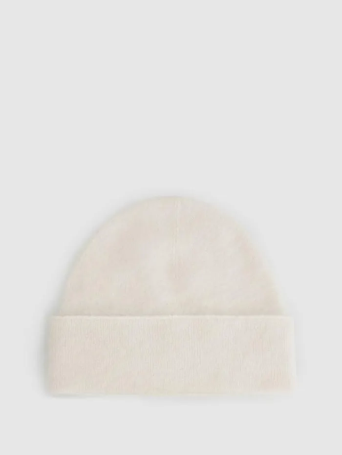 REISS Hats Gloves and Scarves Women Cashmere Beanie Cream