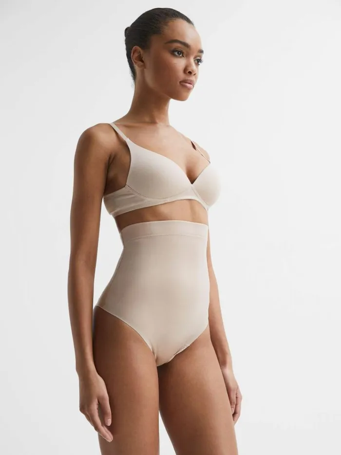 REISS Lingerie Women Spanx Shapewear HighWaisted Thong Champagne