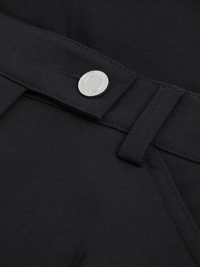 REISS Pants Women High Rise Flared Trousers Navy