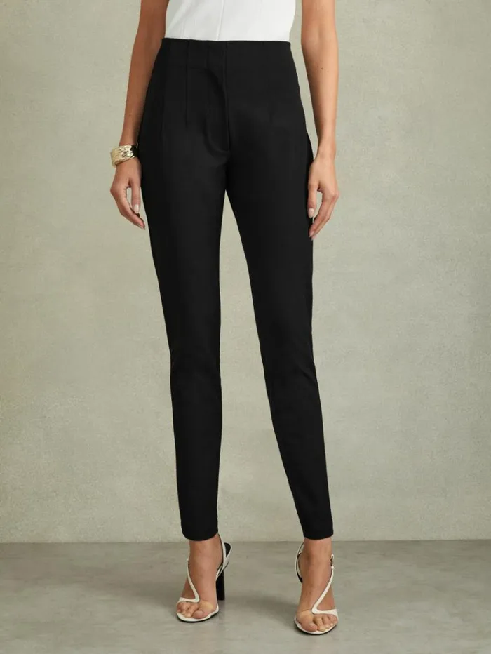 REISS Pants Women Skinny Fit Trousers Black