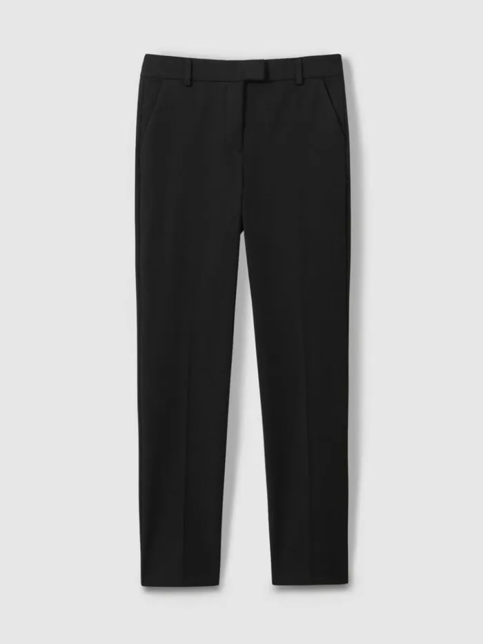 REISS Pants Women Slim Fit Tailored Trousers Black