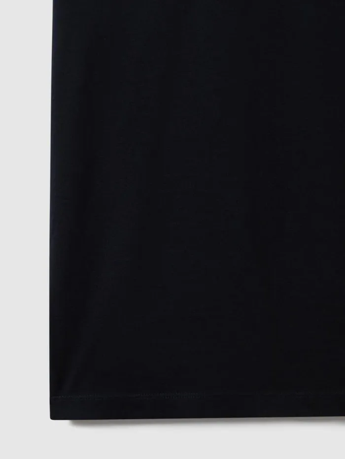 REISS Polo Shirts Men Mercerised Cotton Polo Shirt Navy