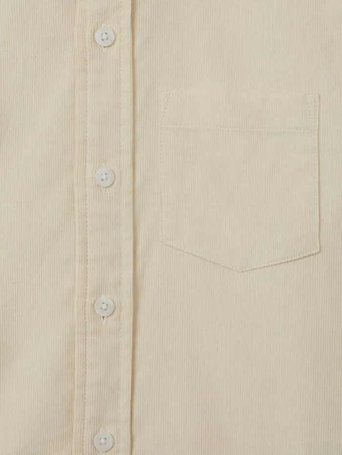 REISS Shirts Children Corduroy Cutaway Collar Shirt White