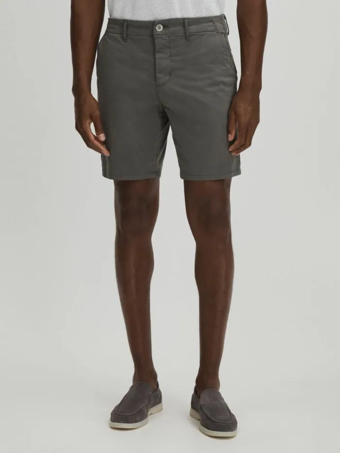 REISS Shorts Men Paige Cotton Blend Chino Shorts Slate