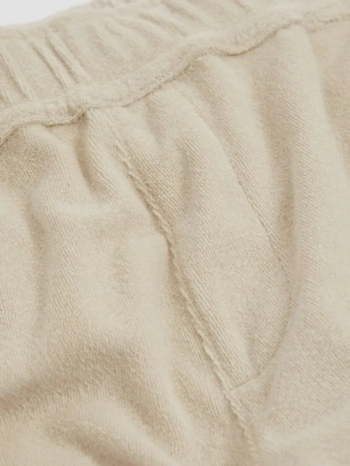 REISS Shorts Men Paige Terry Drawstring Shorts Natural