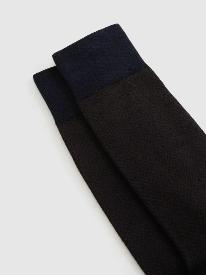 REISS Socks and Underwear Men Cottonblend Socks Navychocolate