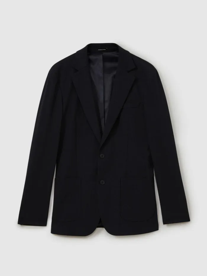 REISS Suits and Tailoring Men Stretch Jersey Single Breasted Blazer Navy