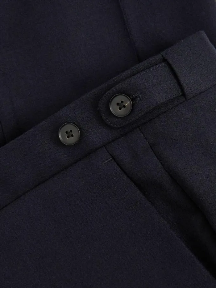 REISS Suits and Tailoring Men WoolBlend Flannel Suit Trousers Navy