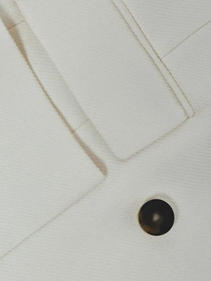 REISS Suits and Tailoring Women Double Breasted Twill Blazer White