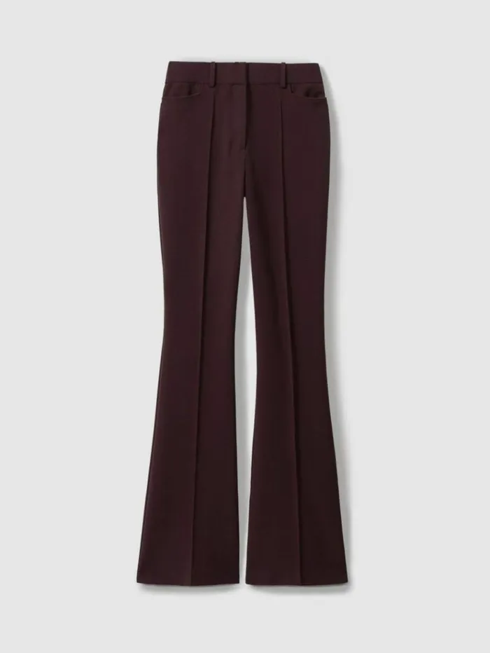 REISS Suits and Tailoring Women Flared Suit Trousers Berry