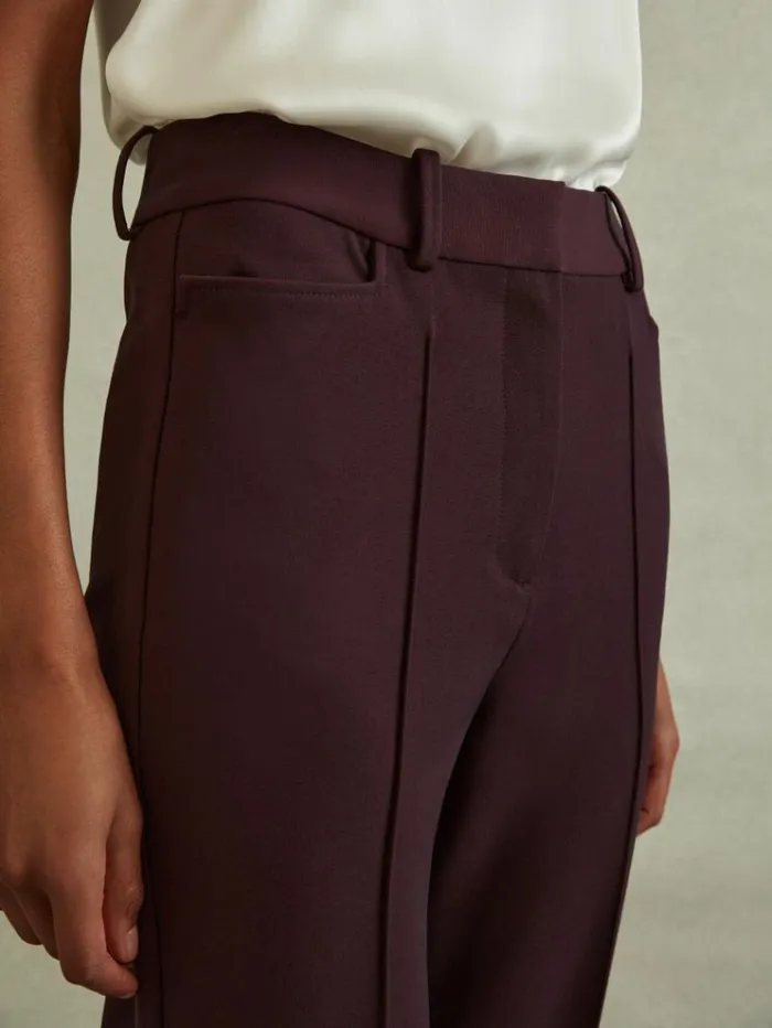 REISS Suits and Tailoring Women Flared Suit Trousers Berry