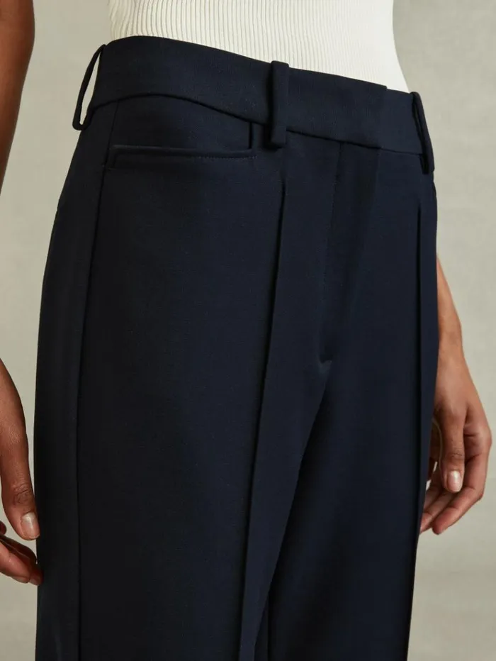 REISS Suits and Tailoring Women Flared Suit Trousers Navy