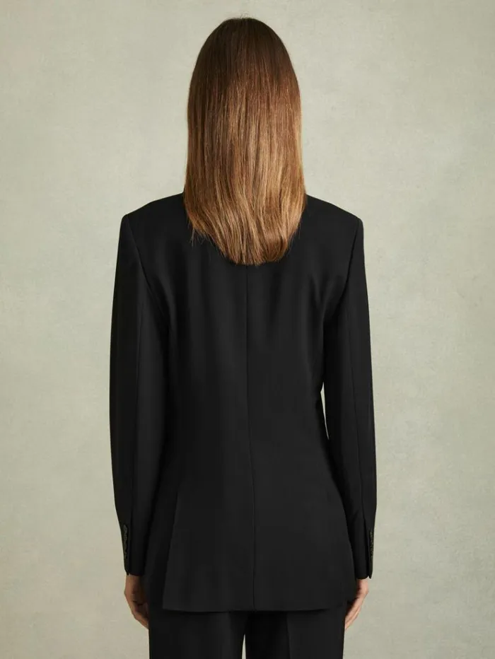 REISS Suits and Tailoring Women Fluid Single Breasted Blazer Black