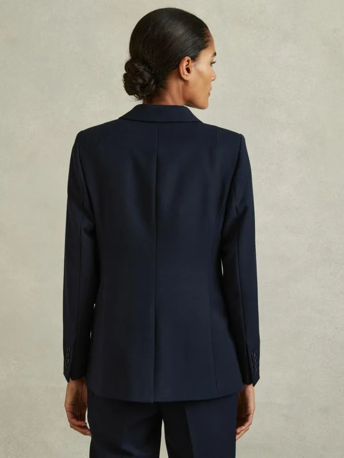 REISS Suits and Tailoring Women Tailored Single Breasted Suit Blazer Navy