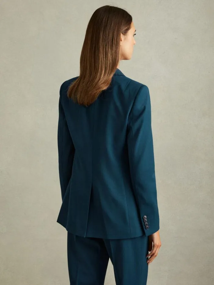 REISS Suits and Tailoring Women Tailored Single Breasted Suit Blazer Teal