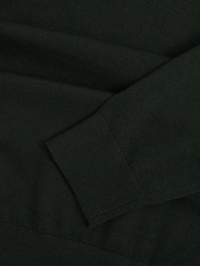 REISS Sweaters Men Merino Roll Neck Jumper Dark Military Green