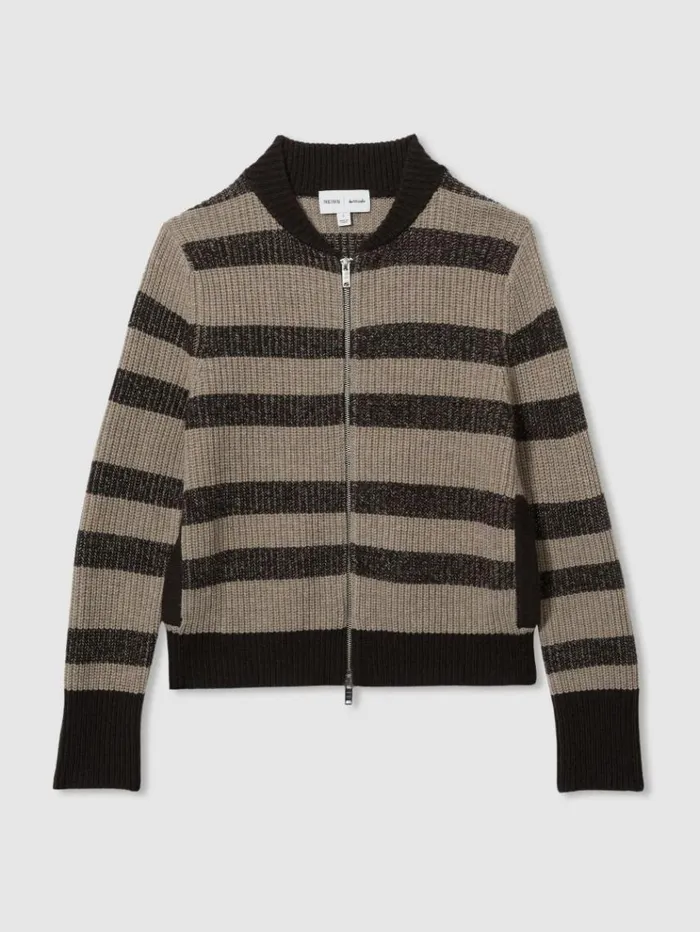 REISS Sweaters WomenMen Reiss Les 100 Ciels Wool And Cashmere Cardigan Chocolate