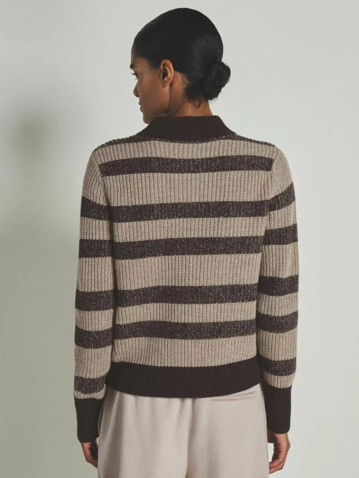 REISS Sweaters WomenMen Reiss Les 100 Ciels Wool And Cashmere Cardigan Chocolate