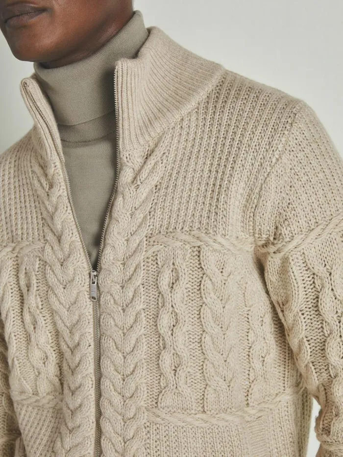 REISS Sweaters WomenMen Reiss Les 100 Ciels Wool And Cashmere Cardigan Stone