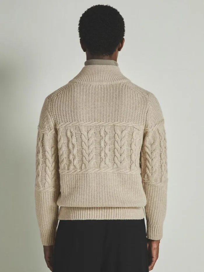 REISS Sweaters WomenMen Reiss Les 100 Ciels Wool And Cashmere Cardigan Stone