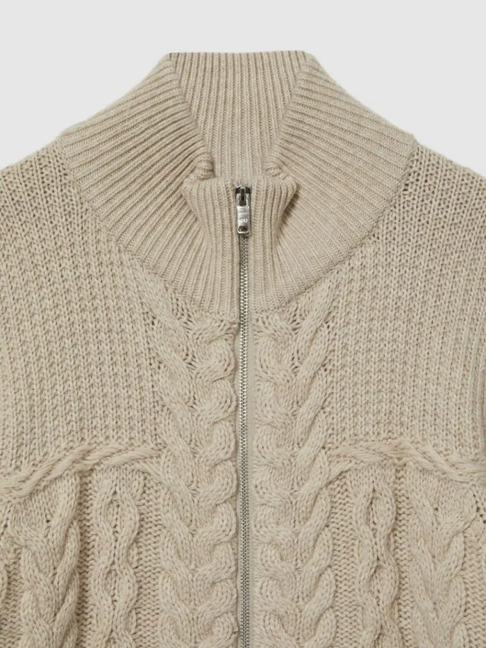 REISS Sweaters WomenMen Reiss Les 100 Ciels Wool And Cashmere Cardigan Stone