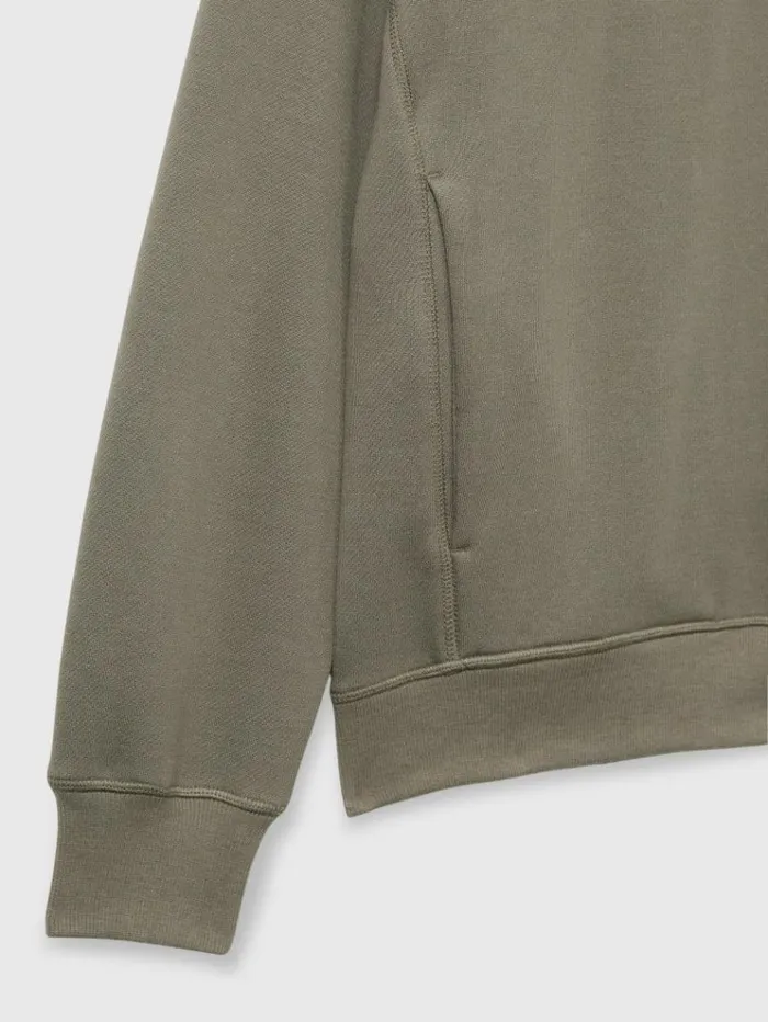 REISS Sweats Hoodies and Joggers WomenMen Reiss Les 100 Ciels ModalBlend Jersey Hoodie Khaki