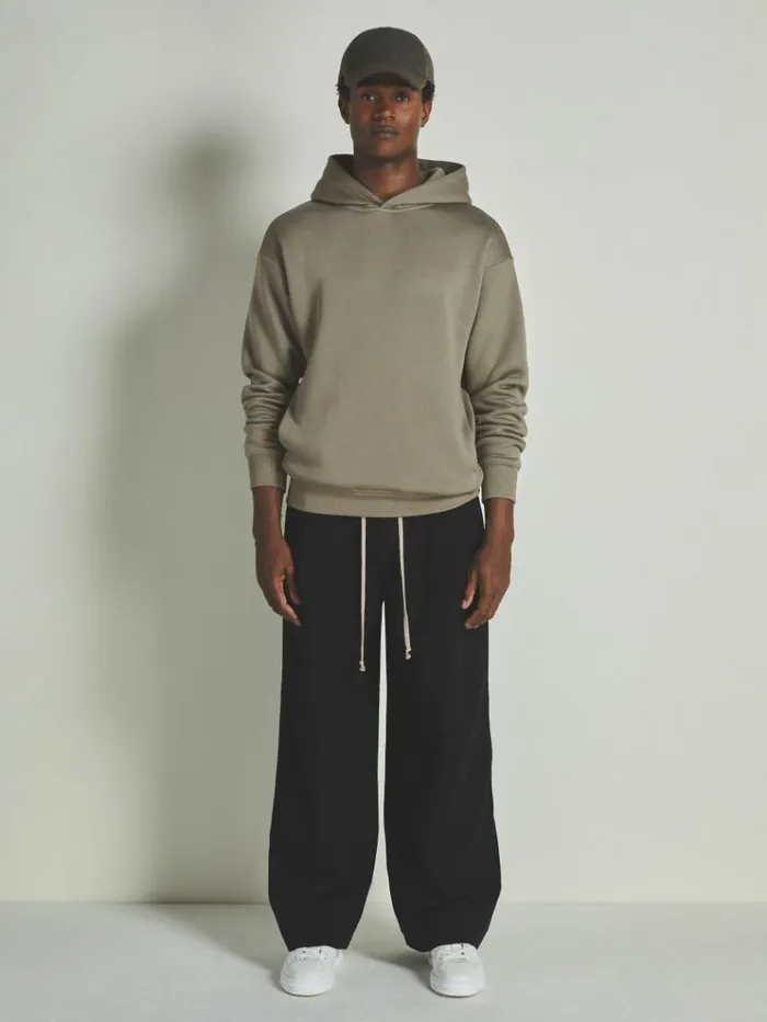 REISS Sweats Hoodies and Joggers WomenMen Reiss Les 100 Ciels ModalBlend Jersey Hoodie Khaki