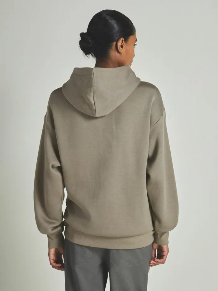 REISS Sweats Hoodies and Joggers WomenMen Reiss Les 100 Ciels ModalBlend Jersey Hoodie Khaki