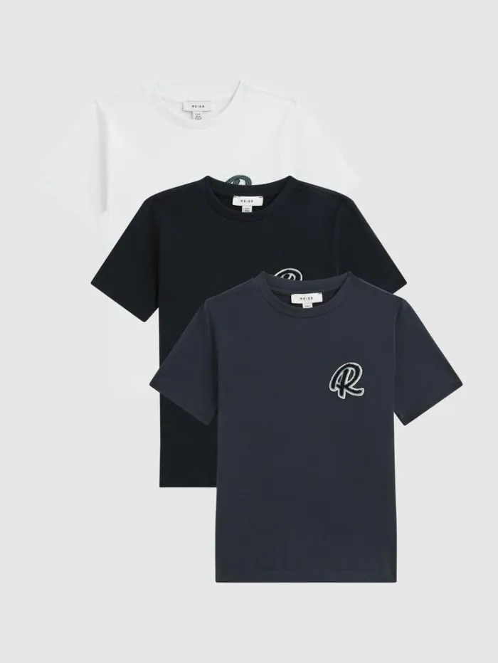 REISS TShirts Children 3 Pack Of Logo Crew Neck TShirts Multi