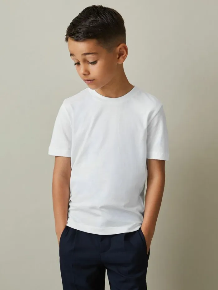 REISS TShirts Children Crew Neck TShirts 3 Pack White