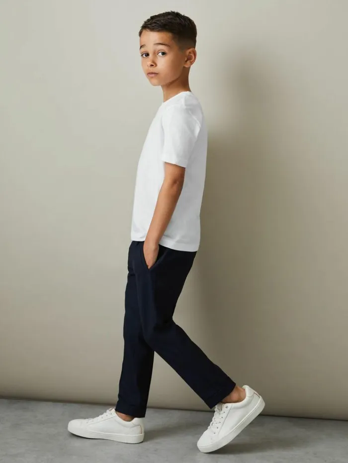 REISS TShirts Children Crew Neck TShirts 3 Pack Whitelichen Greensteel Blue
