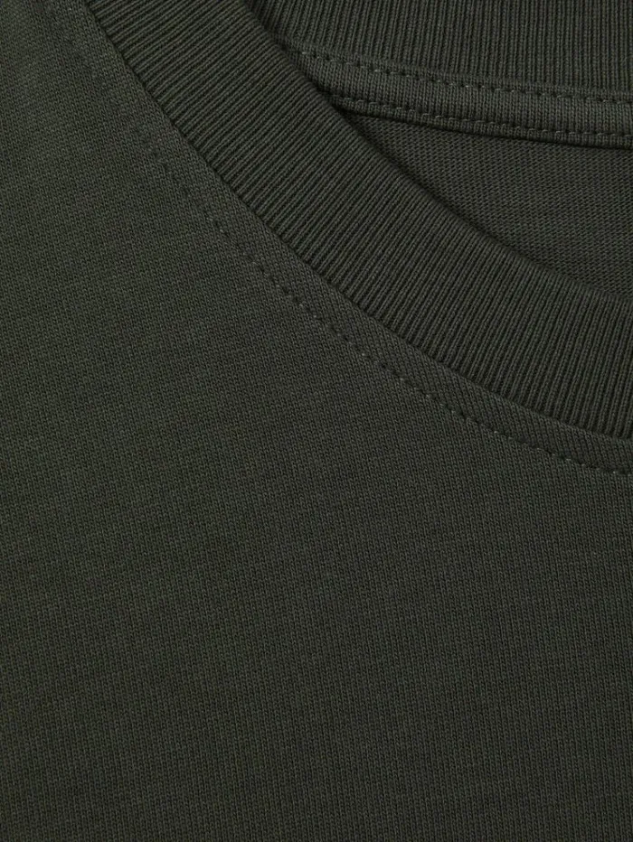 REISS TShirts Men Cotton Crew Neck Long Sleeve TShirt Khaki
