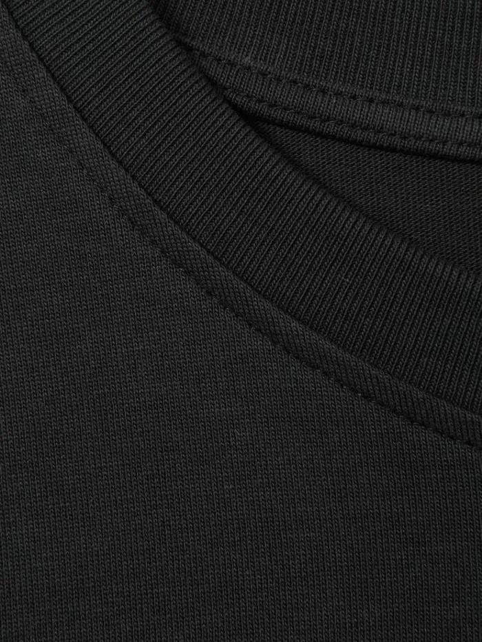REISS TShirts Men Cotton Crew Neck Long Sleeve TShirt Washed Black