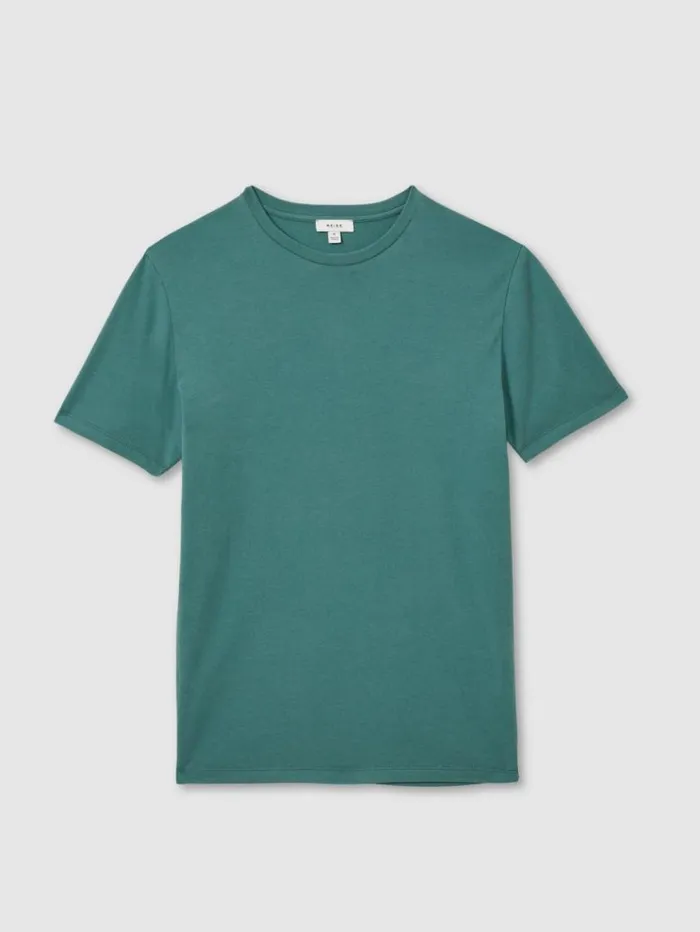 REISS TShirts Men Cotton Crew Neck TShirt Seafoam