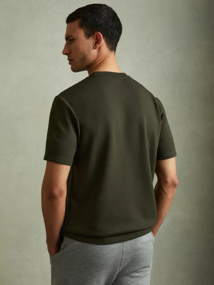 REISS TShirts Men Interlock Jersey Crew Neck TShirt Deep Forest