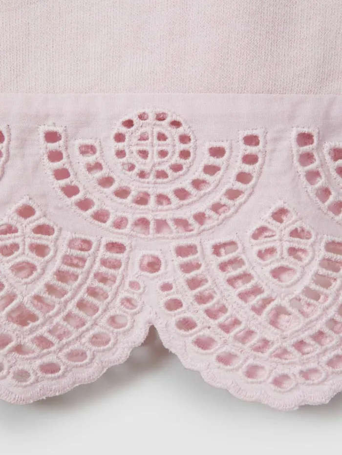 REISS Tops and TShirts Children Cotton Broderie Top CoOrd Pink REISS Tops and TShirts Children Cotton Broderie Top CoOrd Pink