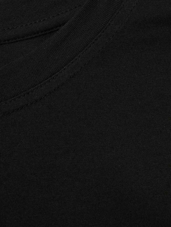 REISS Tops Women Cotton Capped Sleeve TShirt Black